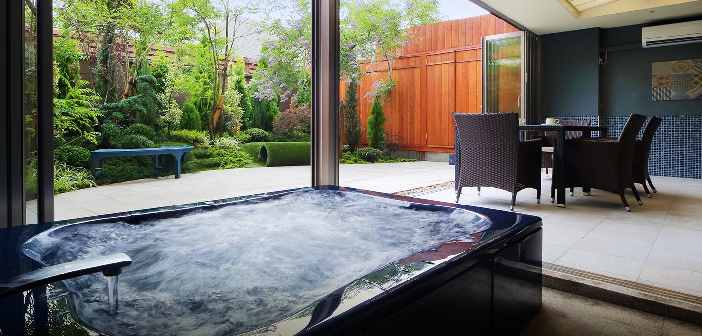 イメージ:桔梗 客室露天エアーブローバス